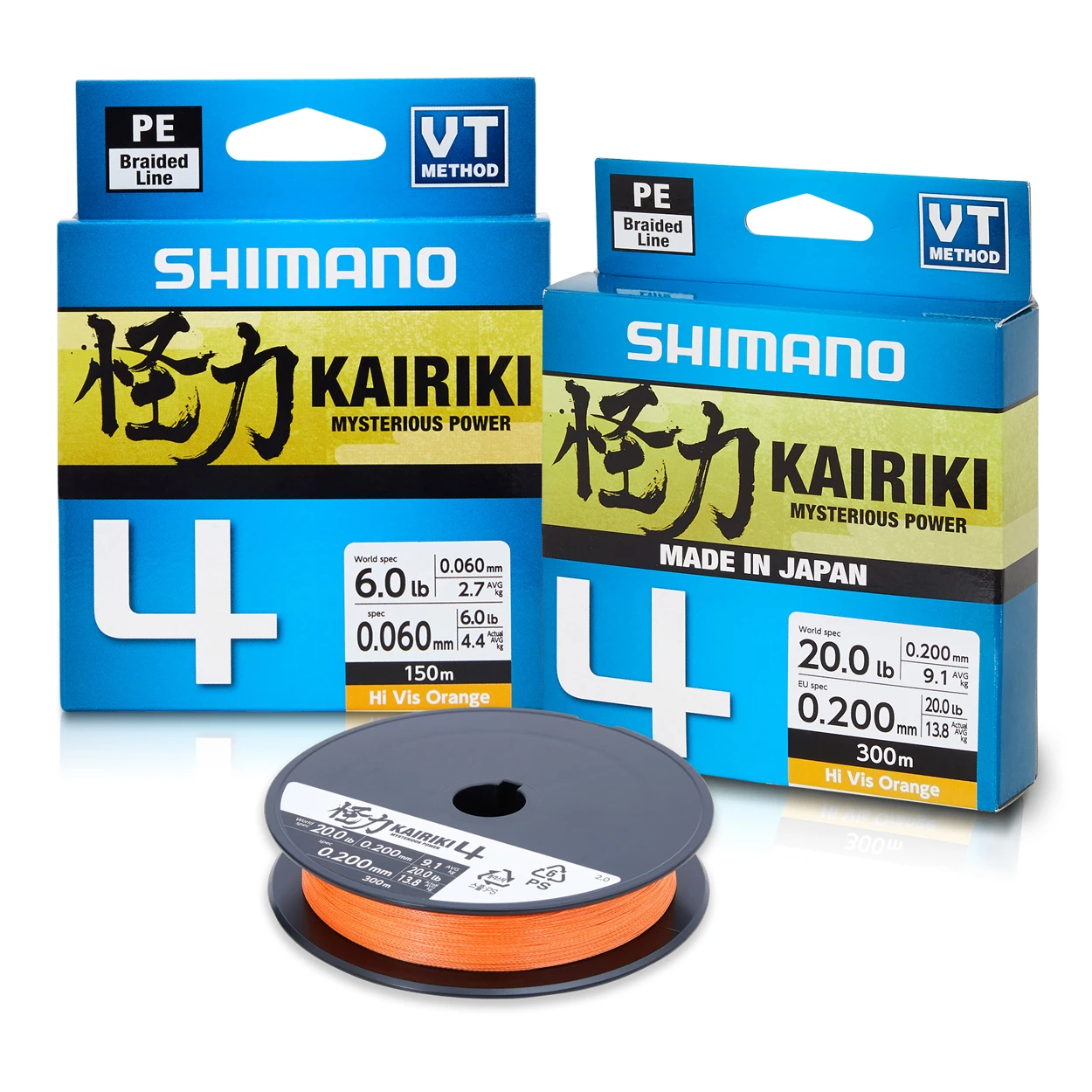 Shimano Kairiki 4 Strand 150m Hi Vis Orange Braided Fishing Line 3 Shimano Kairiki 4 Strand 150m Hi Vis Orange Braided Fishing Line